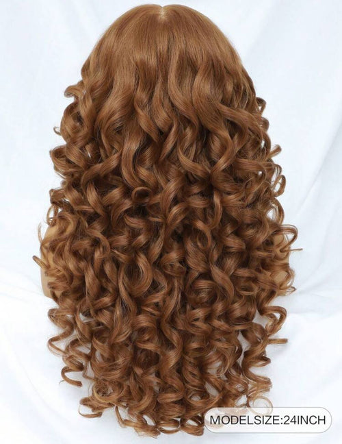 24" Glamour Redhead Wig – Long Curly Statement Look