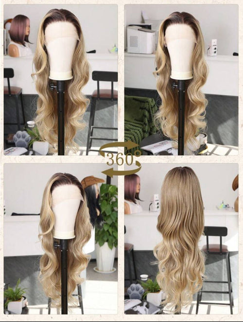 26" Beyoncé Bombshell Wig – Blonde Human Hair Blend