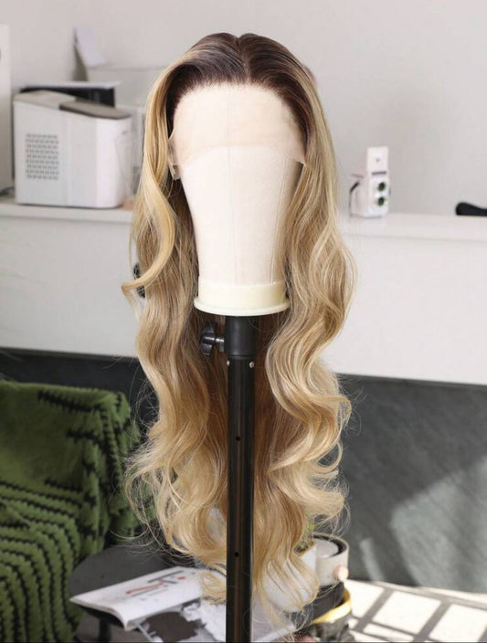 26" Beyoncé Bombshell Wig – Blonde Human Hair Blend