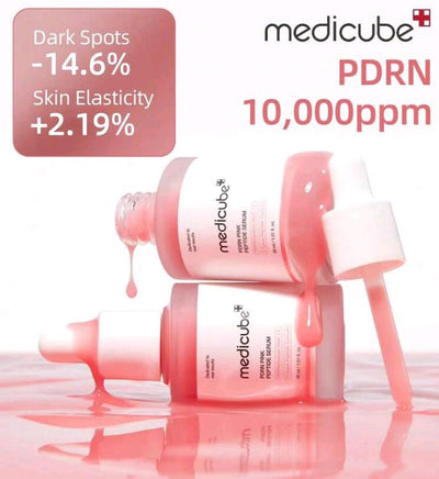 Medicube 30ml Korean Cosmetics Salmon DNA PDRN Pink Peptide Essence, Brightening Essence, Peptide, Niacinamide, Skin Tone Improvement | Evens Skin Tone, Moisturizing, Firming, Improves Uneven Skin Tone, Korean Skincare