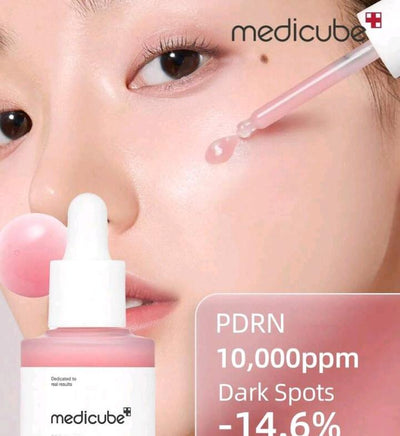 Medicube 30ml Korean Cosmetics Salmon DNA PDRN Pink Peptide Essence, Brightening Essence, Peptide, Niacinamide, Skin Tone Improvement | Evens Skin Tone, Moisturizing, Firming, Improves Uneven Skin Tone, Korean Skincare